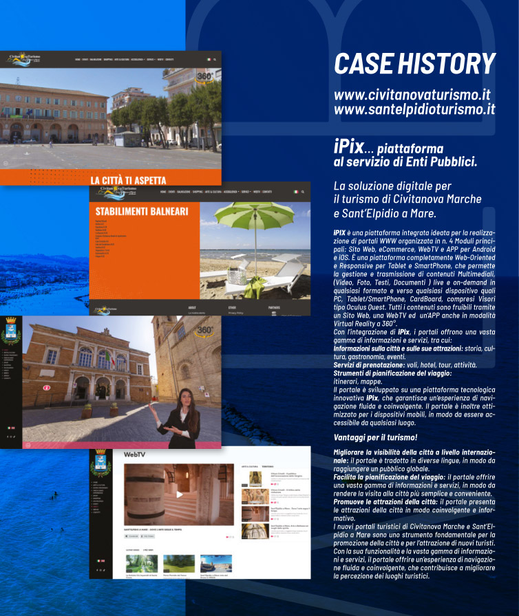E-tourism Case History iPix Piattaforma al servizio di Enti Pubblici.