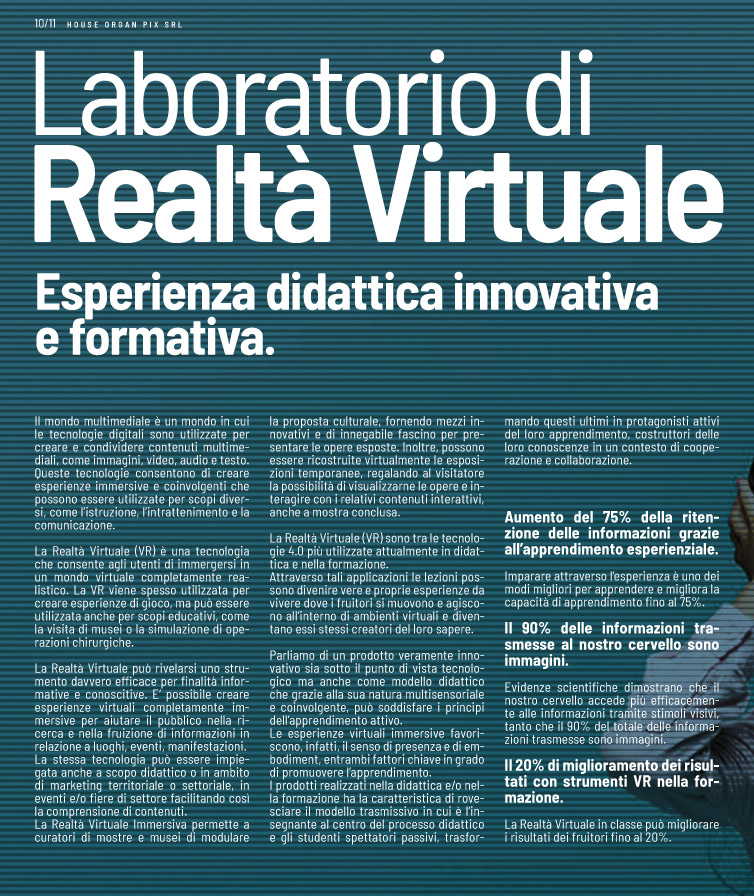Laboratorio di Realtà Virtuale Esperienza didattica innovativa e formativa.